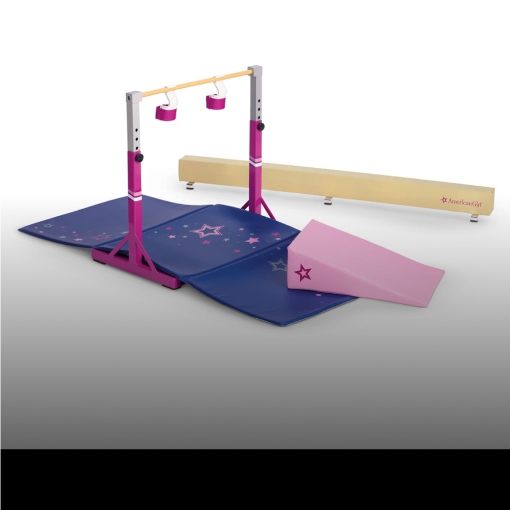 American Girl Gymnastics Playset - Pink and Blue